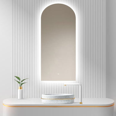 Badkamerspiegel Casablanca 45×100 cm met dimbare LED en anticondens