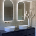 Badkamerspiegel Casablanca 45×100 cm met dimbare LED en anticondens