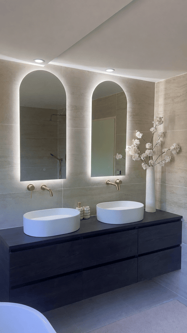 Badkamerspiegel Casablanca 45×100 cm met dimbare LED en anticondens