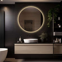 Rond badkamerspiegel Lena 100×100 cm met LED-verlichting rondom
