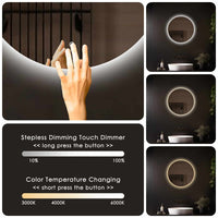 Badkamerspiegel Lena 70×70 cm met dimbare LED en anticondens