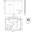 Badkamerspiegel Valencia 100×60 cm met zwarte lijst met dimbare LED en anticondens