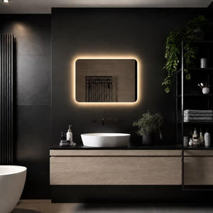 Badkamerspiegel rechthoekig met LED en anticondens - Malaga 80×60 cm