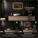 Badkamerspiegel Malaga 80×60 cm met dimbare LED en anticondens