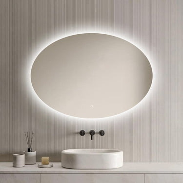 Badkamerspiegel Rondo 100×70 cm met dimbare LED en anticondens