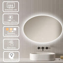 Badkamerspiegel Rondo 100×70 cm met dimbare LED en anticondens