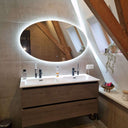 Badkamerspiegel Rondo 120×70 cm met dimbare LED en anticondens