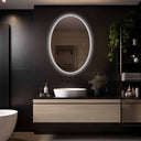 Ovaal badkamerspiegel Rondo 100×70 cm met LED-verlichting rondom