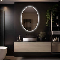 Ovaal badkamerspiegel Rondo 100×70 cm met LED-verlichting rondom
