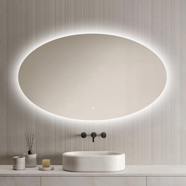 Badkamerspiegel Rondo 100×70 cm met dimbare LED en anticondens