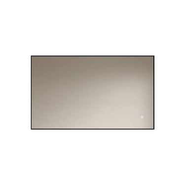 Badkamerspiegel Sorento 100×60 cm met zwarte lijst met dimbare LED en anticondens