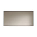 Badkamerspiegel Sorento 120×60 cm met zwarte lijst met dimbare LED en anticondens