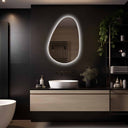 Organisch badkamerspiegel Venus 60×90 cm met LED-verlichting rondom