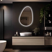 Organisch badkamerspiegel Venus 60×90 cm met LED-verlichting rondom