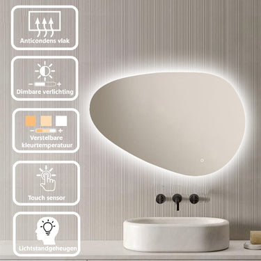 Badkamerspiegel Venus 60×90 cm met dimbare LED en anticondens