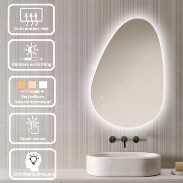 Badkamerspiegel Venus 60×90 cm met dimbare LED en anticondens