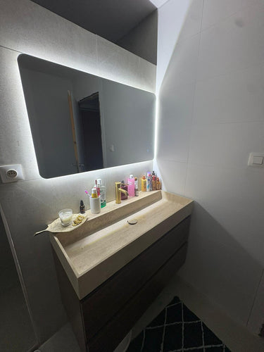 Badkamerspiegel Lena 100×100 cm met dimbare LED en anticondens