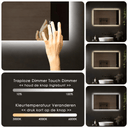 Badkamerspiegel Livorno 80×60 cm met dimbare LED en anticondens