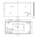 Badkamerspiegel Livorno 100×60 cm met dimbare LED en anticondens