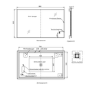 Badkamerspiegel Sorento 120×60 cm met zwarte lijst met dimbare LED en anticondens
