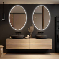 Badkamerspiegel Rondo 100×70 cm met dimbare LED en anticondens