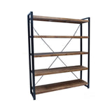 Open kast Britt mangohout 120 cm - bruin - Mooier Thuis