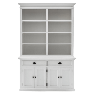 Halifax Bücherregal mit Aufsatz und Unterschrank 220 cm | Weiß