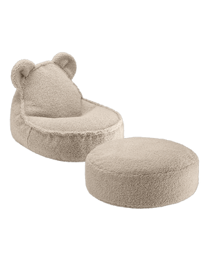 Wigiwama Set Teddybär-Sitzsack + Pouf