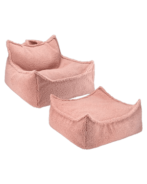 Wigiwama Teddy Stoff-Sitzsack + Pouf-Set