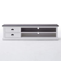 Halifax Contrast Tv-meubel 180 cm | Wit/Zwart - Mooier Thuis