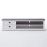 Halifax Contrast Tv-meubel 180 cm staande tv-meubel - wit en zwart - Mooier Thuis