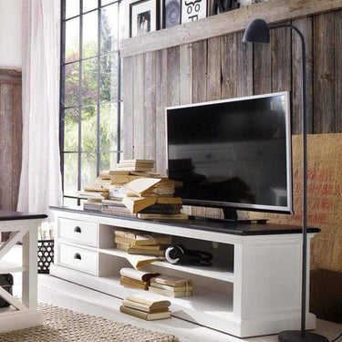 NovaSolo Halifax Contrast Tv-meubel 180 cm | Wit/Zwart