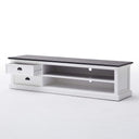 Halifax Contrast Tv-meubel 180 cm | Wit/Zwart - afbeelding 8