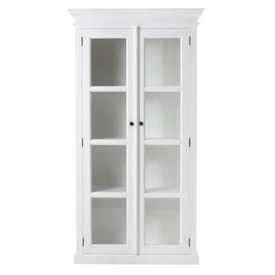 Halifax Vitrinenschrank mit Glastüren | Weiß