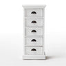 Halifax Opbergkast 5 lades dressoir - wit - Mooier Thuis
