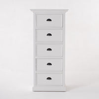 Halifax Opbergkast met 5 lades 132 cm | Wit - Mooier Thuis