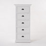 Halifax Opbergkast met 5 lades 132 cm dressoir - wit - Mooier Thuis