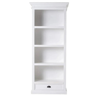 Halifax Bücherregal mit 1 Schublade | Weiß