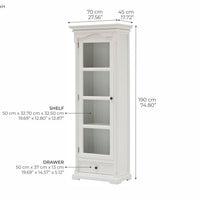 Provence Vitrinekast | Wit - afbeelding 2