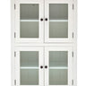 Halifax Pantry opbergkast met glazen deuren dressoir - wit - Mooier Thuis