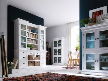 Halifax Pantry opbergkast met glazen deuren | Wit - afbeelding 2