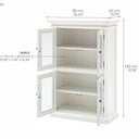 Halifax Pantry opbergkast met glazen deuren | Wit - afbeelding 5