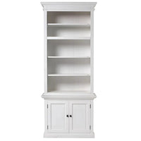 Halifax Boekenkast met onderkast 220 cm | Wit - Mooier Thuis