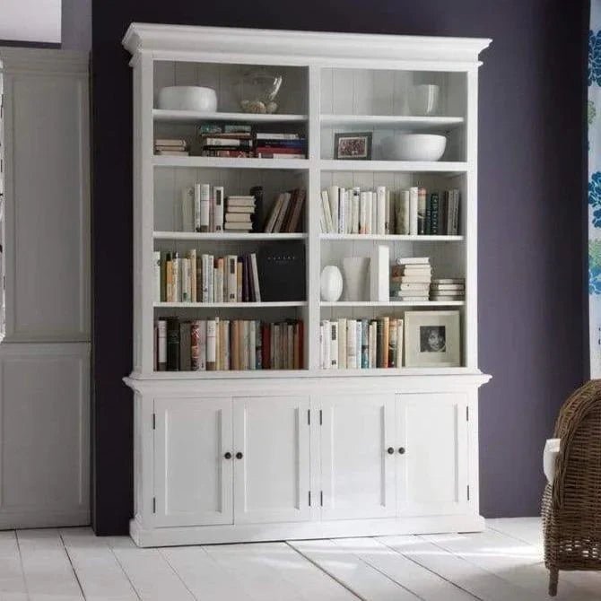NovaSolo Halifax Boekenkast met onderkast 165 cm | Wit