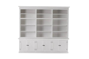 Halifax Bookcase with Top Cabinet 240 cm | White