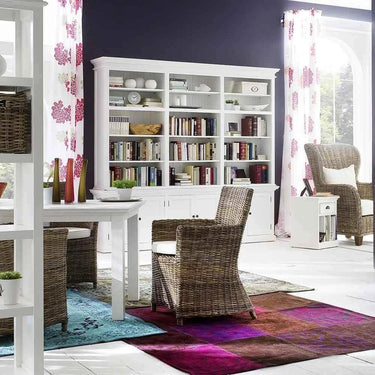 Großes Bücherregal Halifax mit Aufsatzeinheit