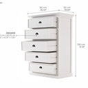NovaSolo Halifax Commode 5 laden | Wit - Mooier Thuis