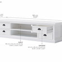 Halifax Tv-meubel 4 lades 180 cm | Wit - afbeelding 14