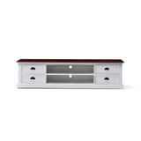 Halifax Accent Tv-meubel 180cm met 4 lades staande tv-meubel - wit en bruin - Mooier Thuis