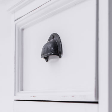 Halifax Accent Nachtkastje met 3 lades | Wit/Bruin - afbeelding 3
